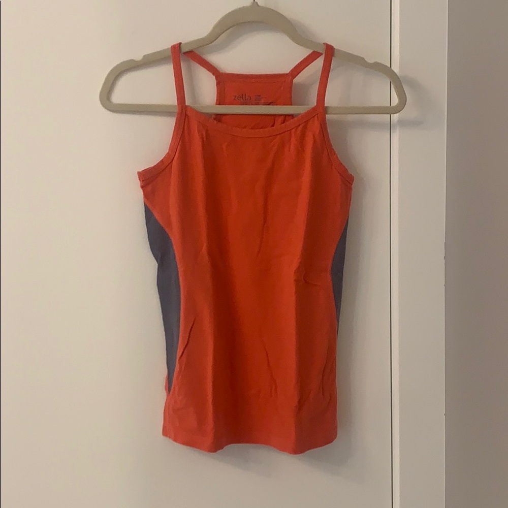 coral tank top